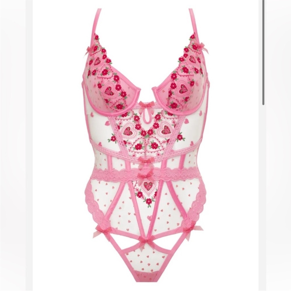 FOR LOVE & LEMONS Whimsical Garden Teddy NWT Valentine's Day